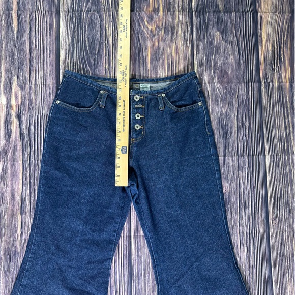 Women’s Vintage Deadstock Elephant Flare Extra Wide Bell Bottoms Dark Denim - Picture 5 of 8